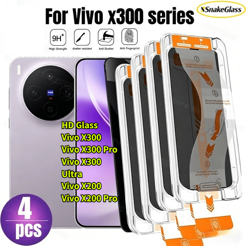 Vivo X200 - 4 個の高精細強化ガラススクリーンプロテクター Vivo X300 Ultra//X300 Pro/X200
