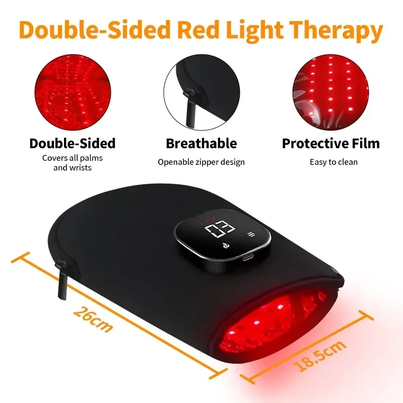 新しい赤色光療法デバイス（手用）LED近赤外線ライトスキンケ - Galvanic Skin Sensor のレビューと価格